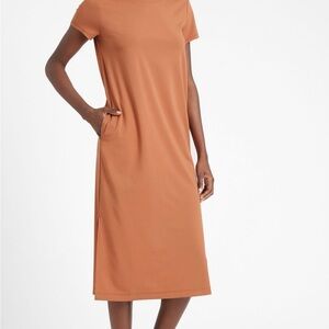 Banana Republic Women’s Orange Casual Midi T-Shirt Dress